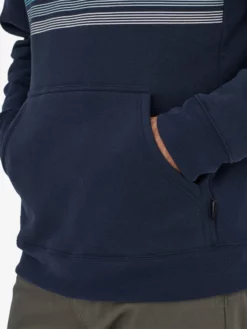 PATAGO01 Clothing Patagonia Line Logo Ridge Stripe Uprisal Hoody - Gravel Heather