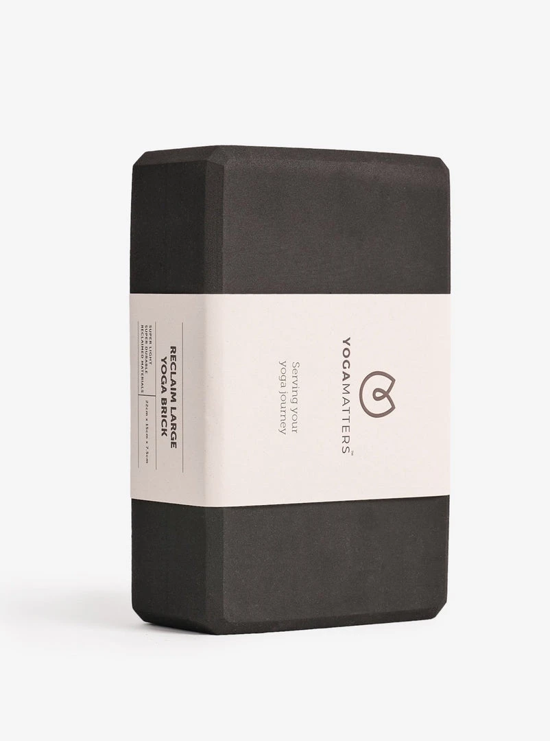 CAUCHO01 Equipment & Accessories Yogamatters Large Reclaim Eco Yoga Brick - Black 5 CAUCHO01 Equipment & Accessories Yogamatters Large Reclaim Eco Yoga Brick - Black
