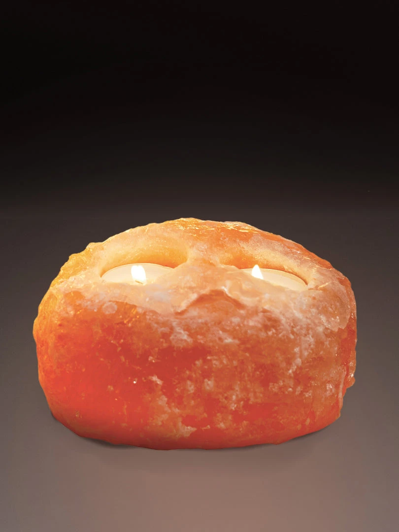 NAMAST01 Wellbeing & Lifestyle Namaste Himalayan Salt Double Tea Light Holder 3 NAMAST01 Wellbeing & Lifestyle Namaste Himalayan Salt Double Tea Light Holder