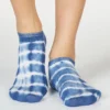 BRAINT01 Thought Tie Dye Bamboo Trainer Socks - Mineral Blue 1 BRAINT01 Thought Tie Dye Bamboo Trainer Socks - Mineral Blue