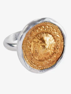 GODDES01 With Love... Goddess Charms Sun God Ring - Gold