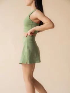 EASEDK01 Girlfriend Collective High-Rise Skort - Mantis Green