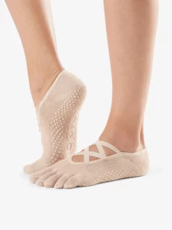 YOGAMA02 Toesox Grip Full Toe Elle - Nude