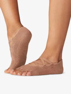 YOGAMA02 Toesox Grip Half Toe Elle - Natural