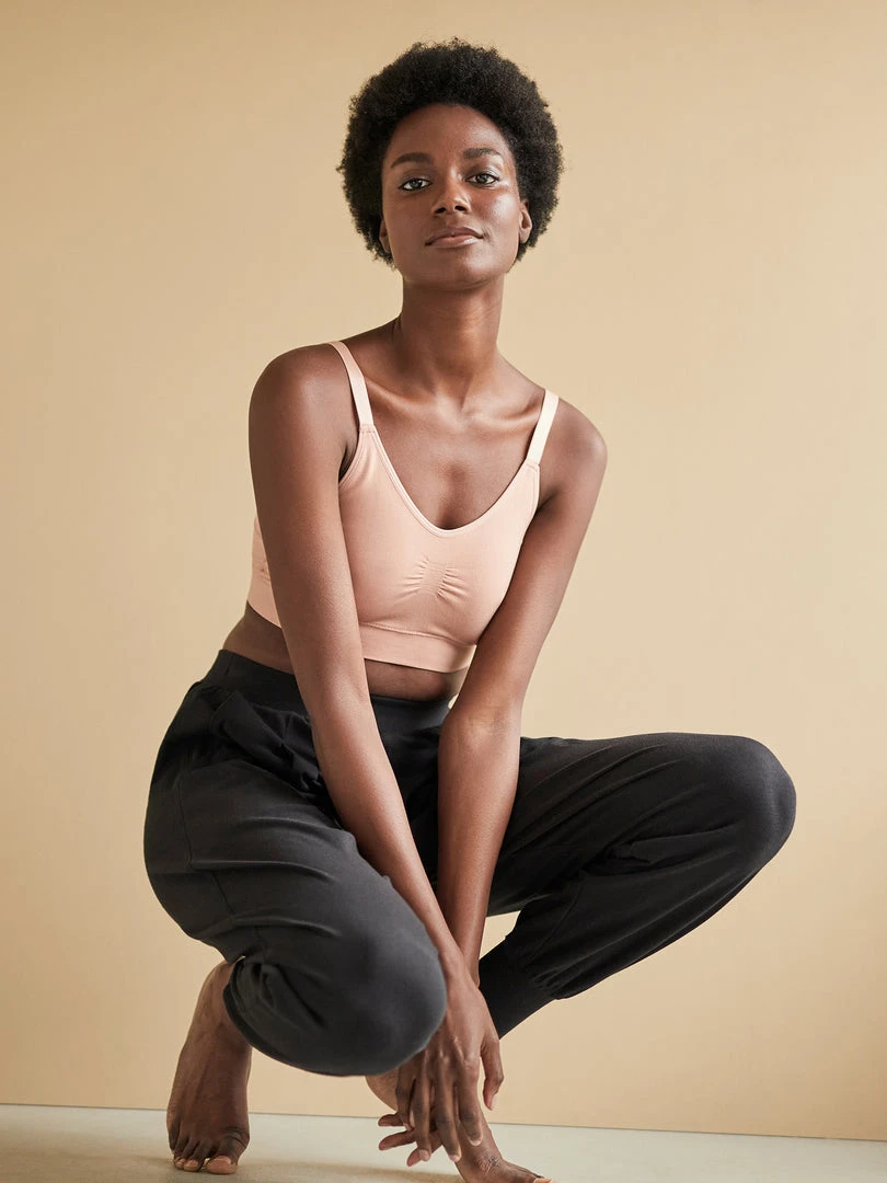 BRAINT01 Thought Recycled Nylon Seamless Bralet - Blush Clothing 4 BRAINT01 Thought Recycled Nylon Seamless Bralet - Blush Clothing