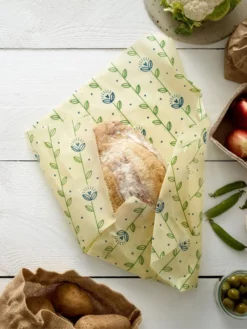 THEBEE01 The Vegan Wax Wrap Co Set Of 2 - Harvest Print Wellbeing & Lifestyle