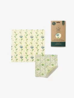 THEBEE01 The Vegan Wax Wrap Co Set Of 2 - Harvest Print Wellbeing & Lifestyle