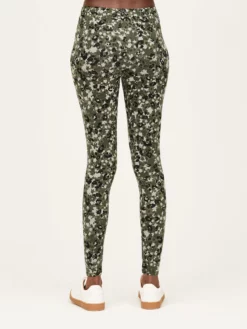BRAINT01 Thought Pepita Bamboo Floral Leggings - Green