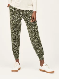 BRAINT01 Thought Pepita Bamboo Dashka Slacks - Green