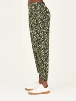 BRAINT01 Thought Pepita Bamboo Dashka Slacks - Green