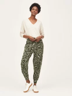 BRAINT01 Thought Pepita Bamboo Dashka Slacks - Green