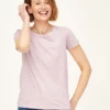 BRAINT01 Ethical & Eco-Friendly Gifts Thought Fairtrade GOTS Organic Cotton Tee - Lilac Purple