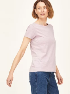 BRAINT01 Ethical & Eco-Friendly Gifts Thought Fairtrade GOTS Organic Cotton Tee - Lilac Purple