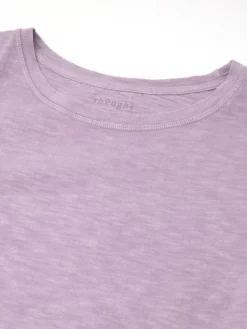 BRAINT01 Ethical & Eco-Friendly Gifts Thought Fairtrade GOTS Organic Cotton Tee - Lilac Purple