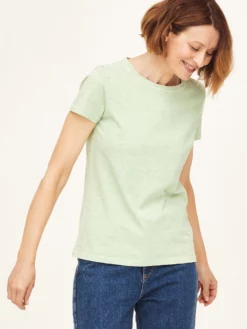 BRAINT01 Thought Fairtrade GOTS Organic Cotton Tee - Lime Green Ethical & Eco-Friendly Gifts