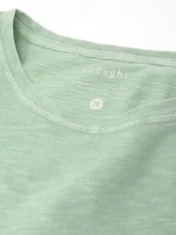 BRAINT01 Thought Fairtrade GOTS Organic Cotton Tee - Lime Green Ethical & Eco-Friendly Gifts