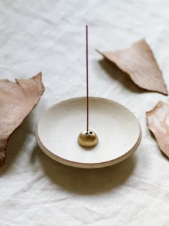 UMECOL01 Ume Collection Stoneware Incense Dish - White Onyx Wellbeing & Lifestyle