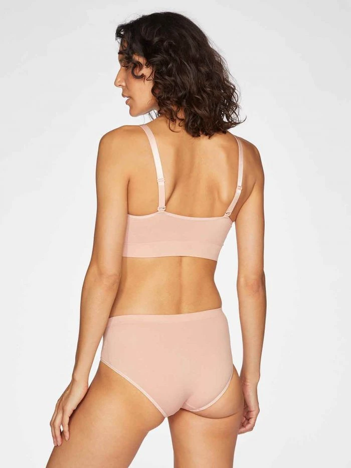 BRAINT01 Thought Recycled Nylon Seamless Bralet - Blush Clothing 5 BRAINT01 Thought Recycled Nylon Seamless Bralet - Blush Clothing