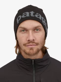 PATAGO01 Patagonia Beanie Hat - Logo Black