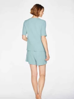 BRAINT01 Thought Stella Crinkle Organic Cotton Woven Pyjama Set