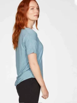 BRAINT01 Thought Eliza Seacell Tee - Duck Egg Blue Clothing