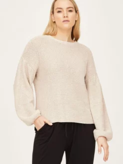 BRAINT01 Clothing Thought Organic Cotton Chunky Knit Jumper - Warm White