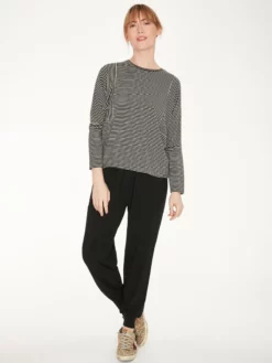 BRAINT01 Thought Dashka Bamboo & Organic Cotton Slacks - Black Clothing