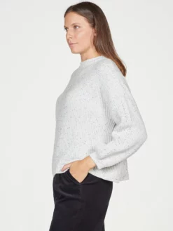 BRAINT01 Clothing Thought Cinthie Balloon Sleeve Organic Cotton Jumper - White 13 BRAINT01 Clothing Thought Cinthie Balloon Sleeve Organic Cotton Jumper - White