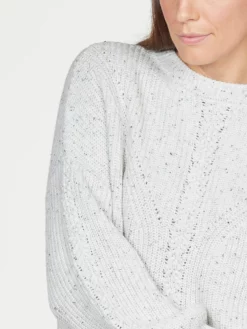 BRAINT01 Clothing Thought Cinthie Balloon Sleeve Organic Cotton Jumper - White 14 BRAINT01 Clothing Thought Cinthie Balloon Sleeve Organic Cotton Jumper - White