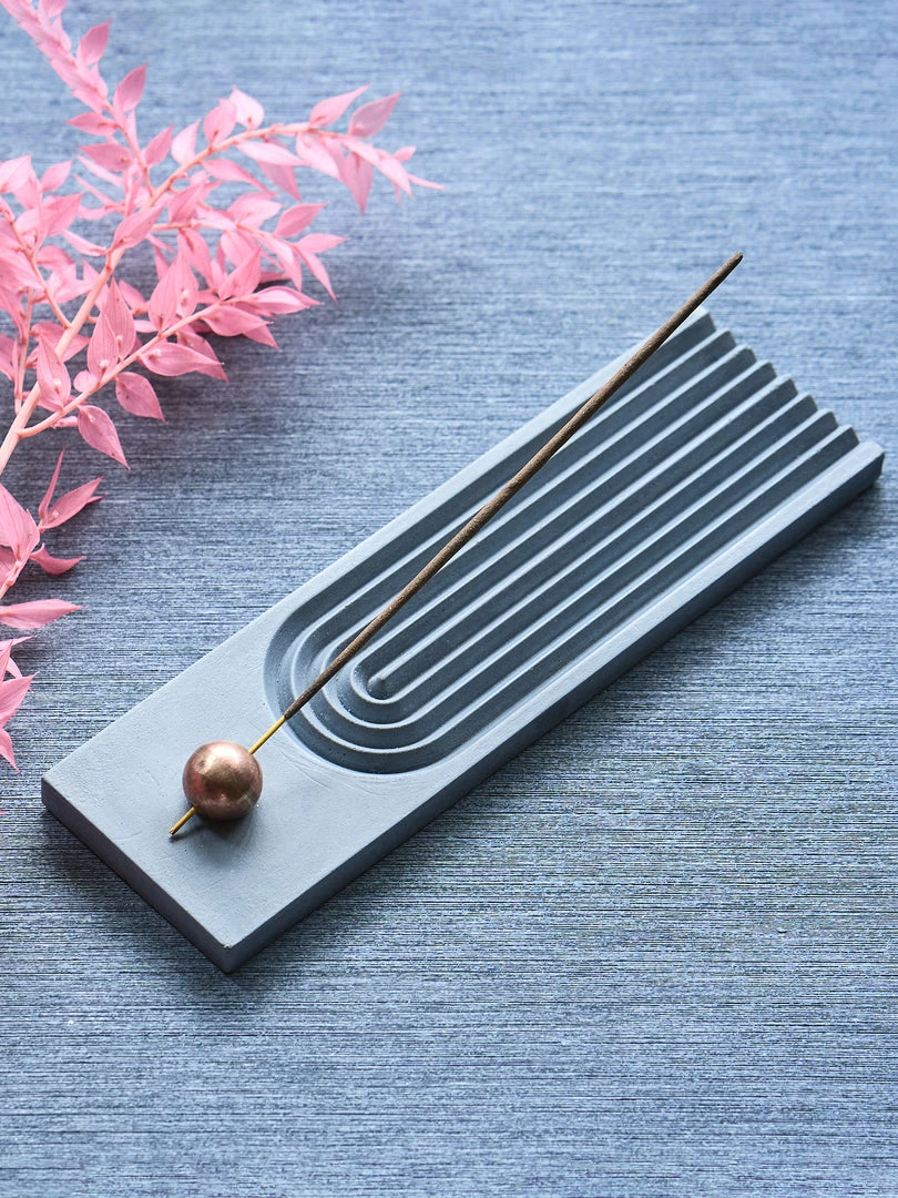 WORLDL01 Worldly Aromas Hara Incense Holder - Cyan 3 WORLDL01 Worldly Aromas Hara Incense Holder - Cyan