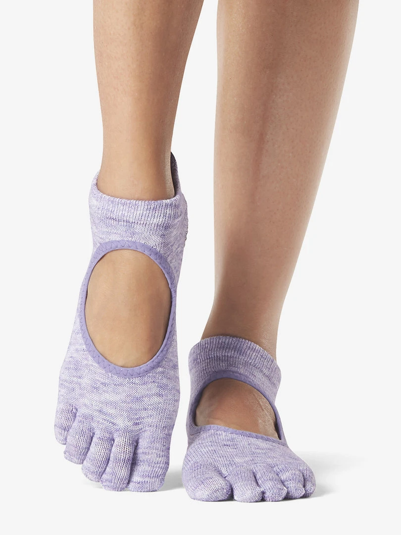 YOGAMA02 Toesox Grip Full Toe Bellarina - Heather Purple 3 YOGAMA02 Toesox Grip Full Toe Bellarina - Heather Purple