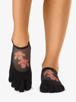 YOGAMA02 Clothing Toesox Grip Full Toe Luna - Hibiscus Dreams