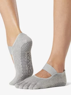 YOGAMA02 Toesox Grip Full Toe Mia - Heather Grey Clothing
