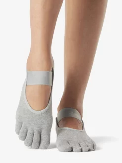 YOGAMA02 Toesox Grip Full Toe Mia - Heather Grey Clothing