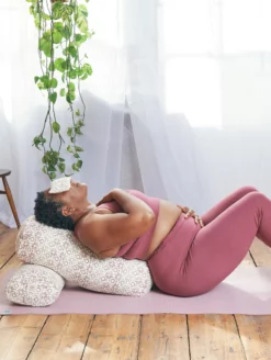 MANTAR01 Yogamatters Organic Cotton Daisy Print Small Rectangular Buckwheat Bolster Sustainable Bestsellers