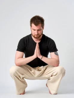 LOYALE01 Yogamatters Thai Fisherman's Organic Cotton Trousers - Natural - Tall