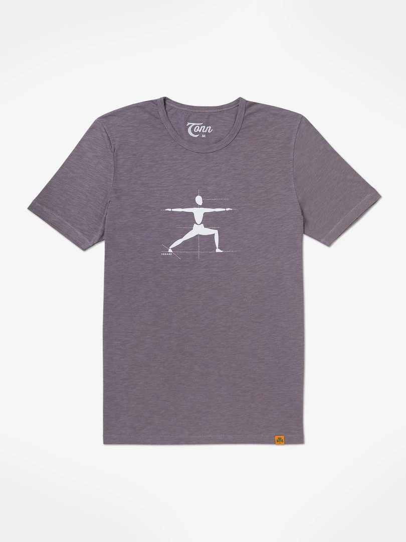 YOGARU01 Yogaru Men's Warrior 2 T-Shirt - Grey 3 YOGARU01 Yogaru Men's Warrior 2 T-Shirt - Grey