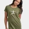YOGARU01 Clothing Yogaru Women's Warrior 2 T-Shirt - Green