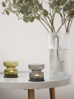 AERYLT01 Aery Copenhagen Glass Tea Light Holder - Jade