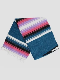 WESTPA01 West Path Baja Diamond Yoga Blanket - Aegean Blue