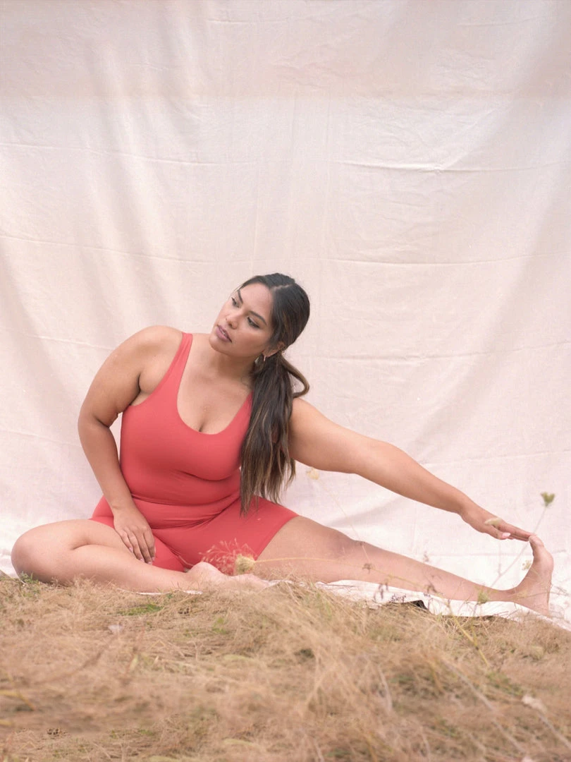 EASEDK01 Girlfriend Collective Bike Unitard - Tart 5 EASEDK01 Girlfriend Collective Bike Unitard - Tart