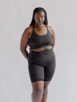 EASEDK01 Girlfriend Collective Float High Rise Shorts - Black Clothing