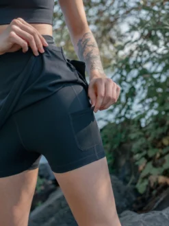 EASEDK01 Girlfriend Collective High-Rise Skort - Black Clothing