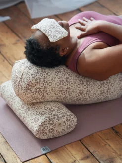 MANTAR01 Yogamatters Organic Cotton Daisy Print Small Rectangular Buckwheat Bolster Sustainable Bestsellers