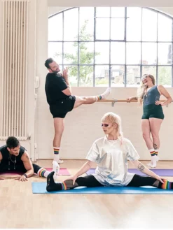 KOMOD01 With Love... Yogamatters Organic Cotton Men's Pride Socks - White