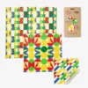 THEBEE01 The Beeswax Wrap Prue Leith Set Of 3 - Geometric Print Wellbeing & Lifestyle