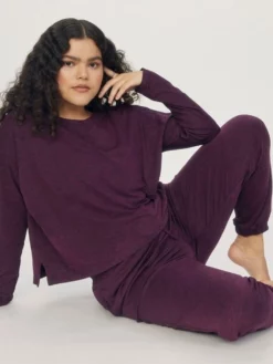 EASEDK01 Clothing Girlfriend Collective Lift Long Sleeve - Plum