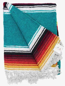 WESTPA01 West Path Baja Diamond Yoga Blanket - Turquoise Sunset