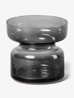 AERYLT01 Aery Copenhagen Glass Tea Light Holder - Onyx