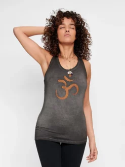 URBANG01 Clothing Urban Goddess OM Tank Top - Off Black